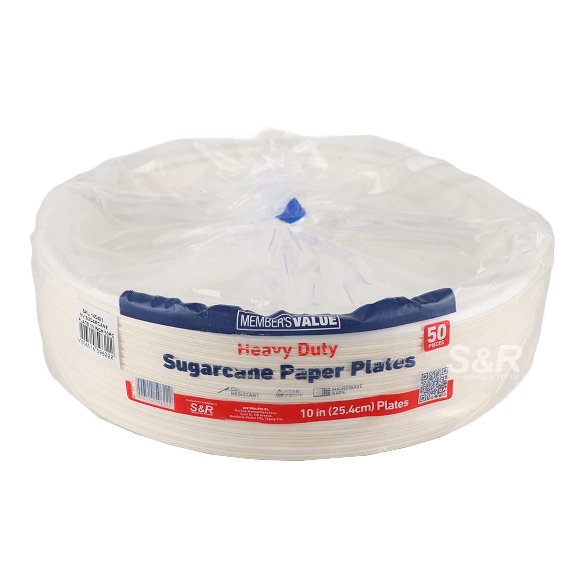 Member's Value Sugarcane Paper Plates 50pcs
